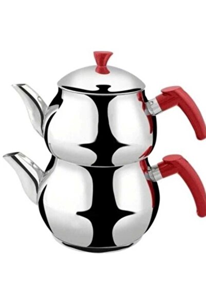 Genel Markalar Ecodem Çelik Kendisinden Süzgeçli Büyük Boy Çaydanlık