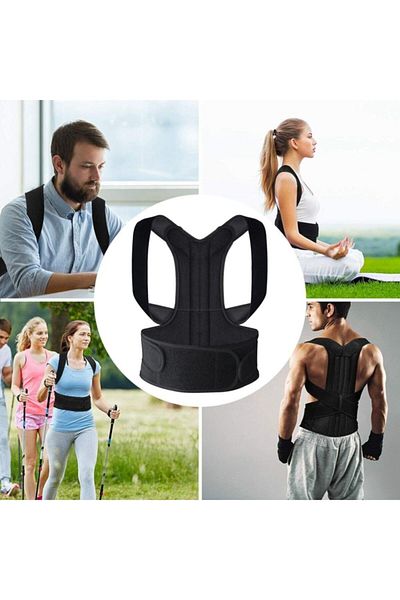 ZEYZEN Unisex Black Upright Posture Apparatus Double Underwire Corset that Enables Standing Upright Spine Waist Back Corset