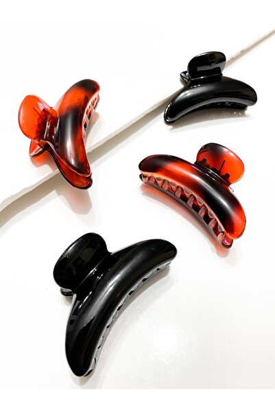 CSR AKSESUAR 4 τεμάχια γυαλιστερή/κεχριμπαρένια πόρπη με μοτίβο