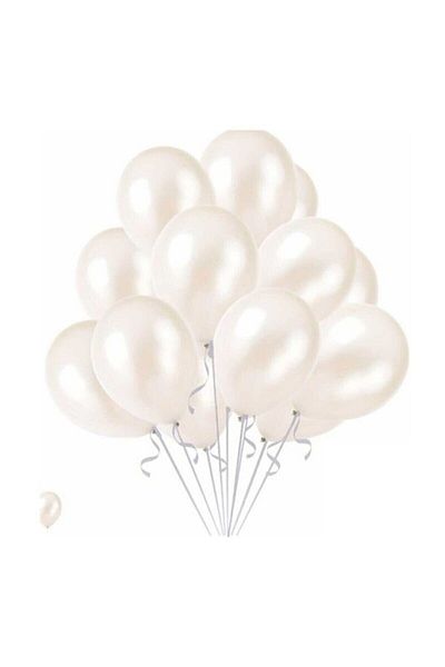 Yogi parti Metallic White Balloon 10pcs 12 inch Balloons