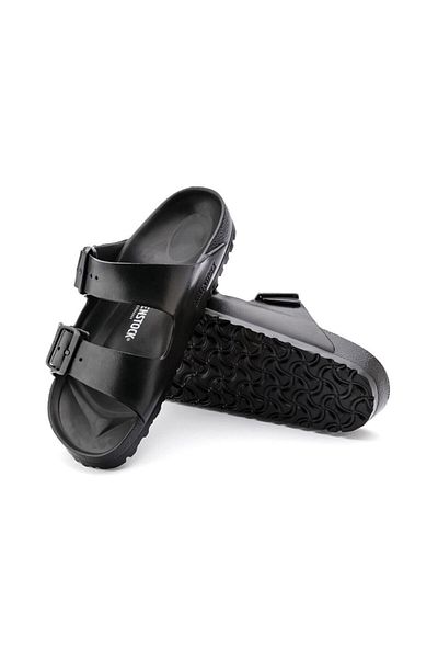 Birkenstock Μαύρες ανδρικές παντόφλες διπλές ρίγες Arizona Eva 0129421