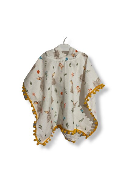 Majkabeba نمط الأرنب في الطبيعة مع غطاء للرأس للأطفال والرضع من الموسلين للاس...