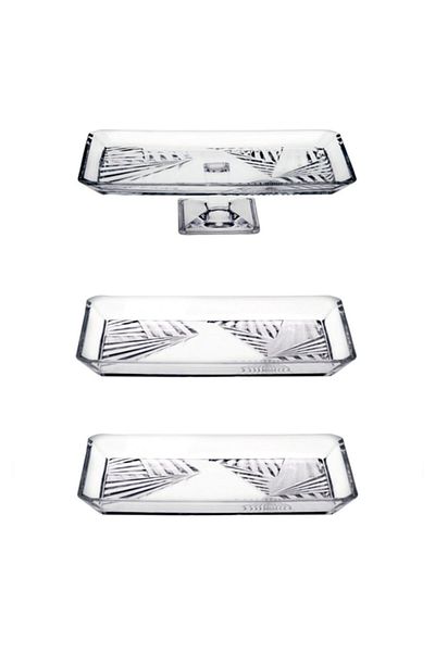Paşabahçe New Year's Special Madlen Crystalline Service Set 3 Pieces