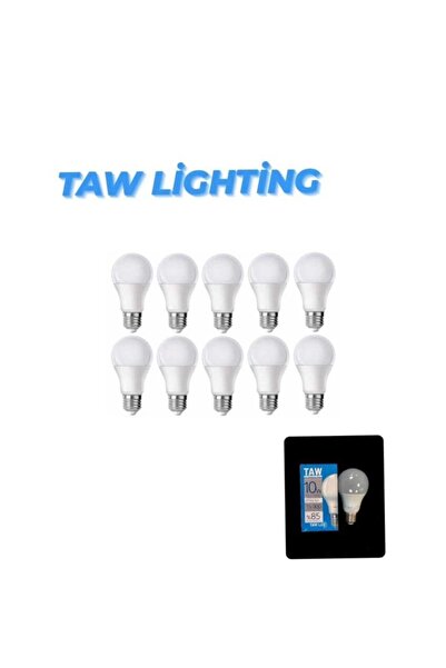 taw lighting 10w Led Ampul Beyaz Işık (10lu Paket)