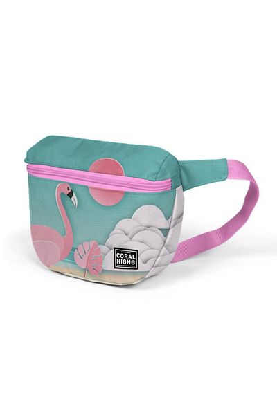 Coral High Zöld Flamingo deréktáska 22591