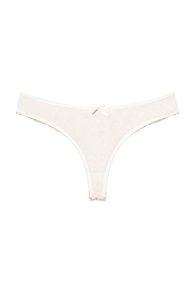 Zena Бавовняні мереживні стрінги для жінок - набір з 3 штук