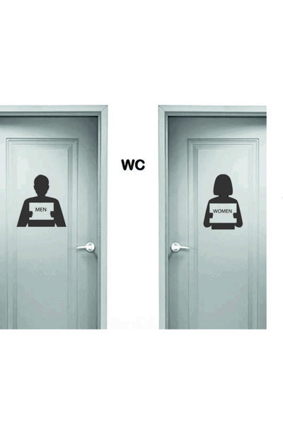 Avrupa Sticker Wc Tuvalet ( Kadın Erkek )dekoratif Duvar Sticker