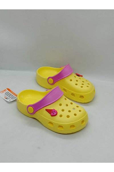 AkınalBella Sandale Sabo Papuci Galbeni pentru Fata