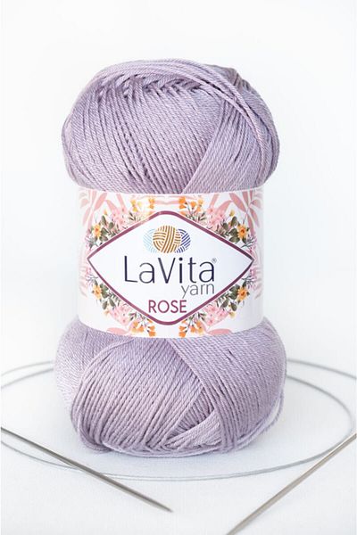 LaVita Yarn Τριαντάφυλλο Amigurumi, Punch, Etamin, Πλεκτό Χέρι Σπάνιο Taka Yarn (5127-lila)