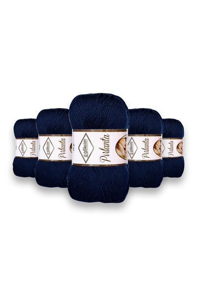 LaVita Yarn Διαμάντι 5 Πακέτο Amigurumi Χειροποίητο Πλέξιμο - Ipi Taka Υφάσματα (ναυτικό μπλε-9779)