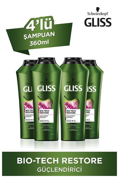 Gliss Schwarzkopf Bio-Tech Strengthening Shampoo 360 ml