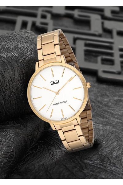 Q&Q Qb57j001y Gold Color Ladies Wristwatch