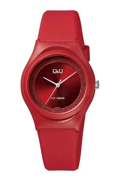 Q&Q Vq86 Women's Wristwatch+100 Meters Waterproof 6 Different Colors Red