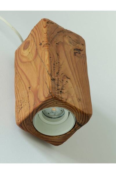 HÜMA Tasarım Yansıtma Tasarımlı Çift Yönlü Ahşap Salon Duvar Aplik Avize (2 Adet Led Ampul Dahil)