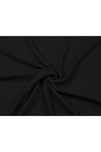 KUMASMODAM Siyah Double Italyan Kalın Krep Kumaş