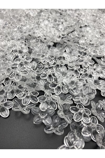 Hedef Bijuteri 50 جرام أكريليك 20 مم خرز نموذج زهرة شفاف اللون (50 جرام، ~ 40...