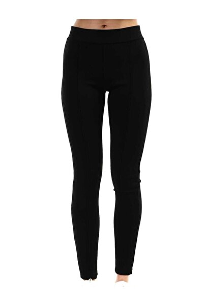 Momslab Crne zimske Oblikuje figuru Čupkani materijal Visok struk Pleteno čel...