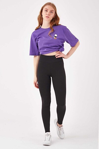 Momslab Ženske crne čelične Pleteno legginsa, crne legginsa Tctyt0002