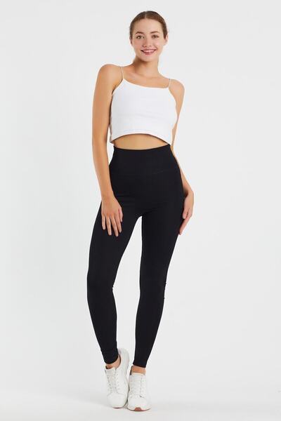 bonbonetti chocolate baby&kids Dark More Steel Tricotat Negru cu talie înaltă Leggings gros cu curea