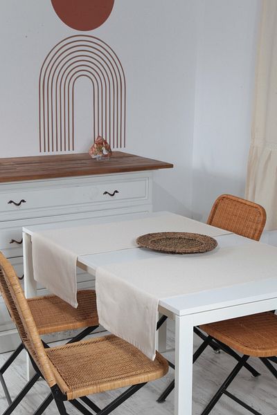cotton maison Natural Runner 2 Pack Απλό Βαμβακερό Λινό Αυθεντικό 40x80 εκ
