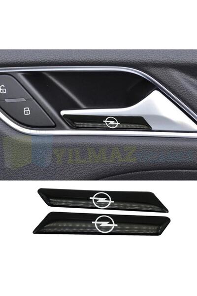yılmazetic Opel Logo Arma Kapı Kolu Direksiyon Yan Dikiz Ayna Damla Silikon Oto Sticker Etiket Çıkartma 1 Çift