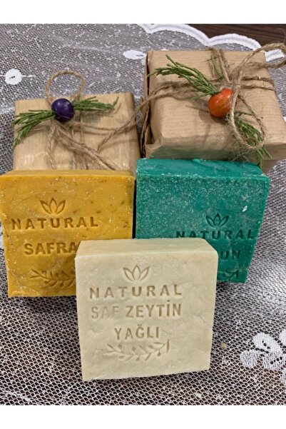 Doğal Zeytinyağlı Safran Yosun Sabun