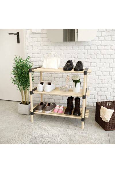 SEOWOOD Wooden Modular 3-Tier Shoe Rack Seo-8161