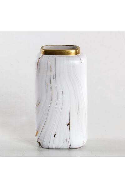 Euro Flora Dikdörtgen Seramik Vazo 12,5x9,5x23 Cm