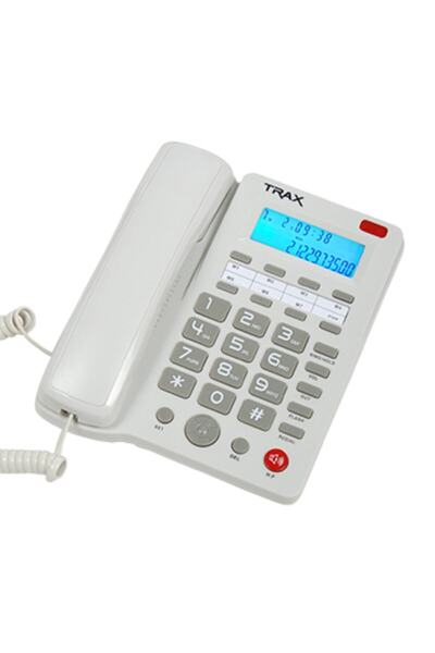 TRAX Tc 603 Ekranlı Masaüstü Kablolu Telefon Beyaz