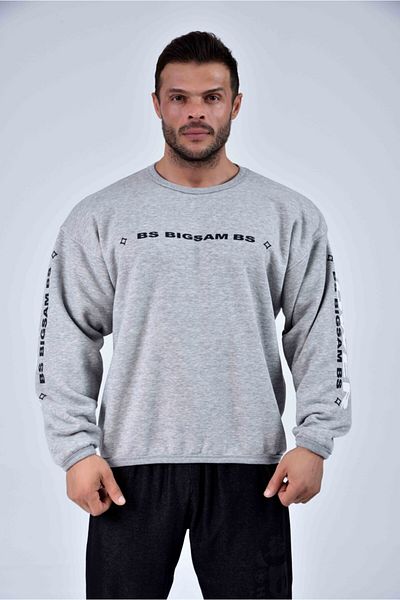 Big Sam Gray Winter Sweatshirt Animal Power 4641