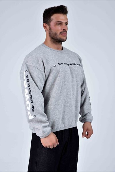 Big Sam Gray Winter Sweatshirt Animal Power 4641