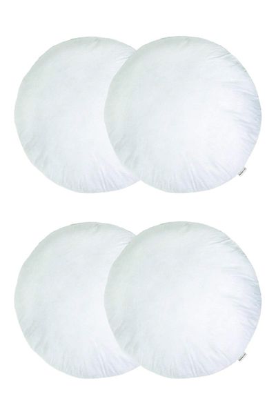 Realhomes 4-Piece Round Inner Pillow 100% Silicone - 45cm Diameter
