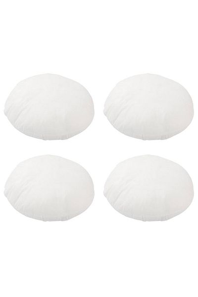 Realhomes 4-Piece Round Inner Pillow 100% Silicone - 45cm Diameter