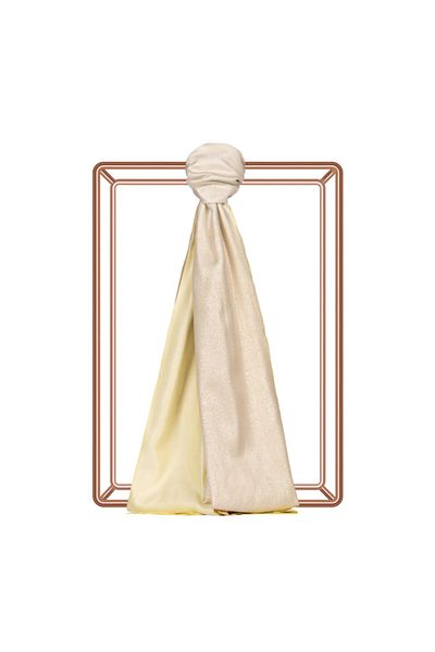 ipekevi Lemon Yellow Lady Glitter Silk Shawl
