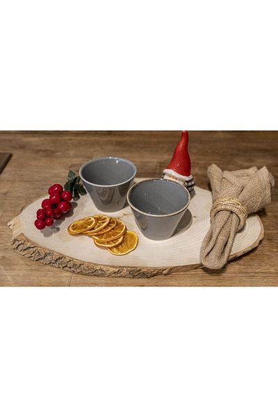 Porland Ruby Seasons Dark Gray Bowl 160cc 2-pack