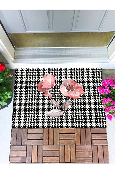 Buket Home سجادة باب أمامية من Rose، سجادة باب مزخرفة، سجادة باب داخلية