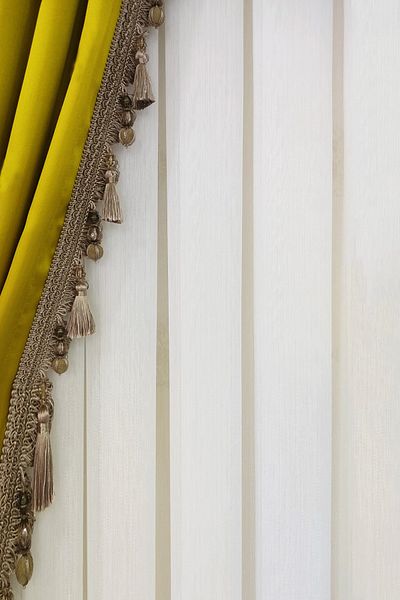 Brillant White Thai Bamboo Tulle Curtain - New Collection