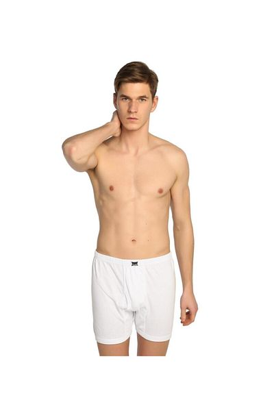 Tutku Ανδρικό 4 τεμάχιο White Long Boxer Mrt0111b4