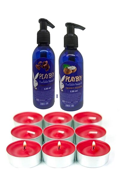 Playboy Aroma Terapi Spa Mum Hediyeli Yenilebilir Hindistan & Portakal Vücut Masaj Yağı 120 Ml