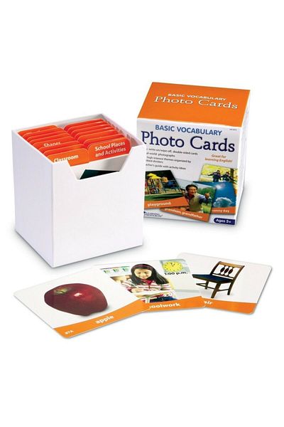 Learning Resources Basic Vocabulary Photo Card Set (English)
