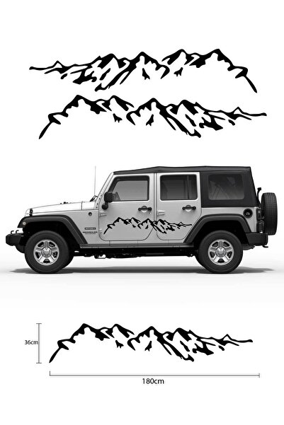 modecal 2 Adet Yan Kapı Dağ Manzara Off Road Kamp Oto Sticker Araba Sticker K...