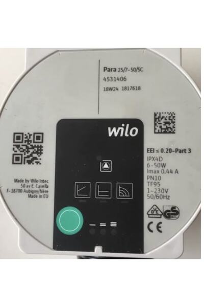 Wilo Para 25/7 Pompa-1" Frekans Kontrollü Sirkülasyon Pompası