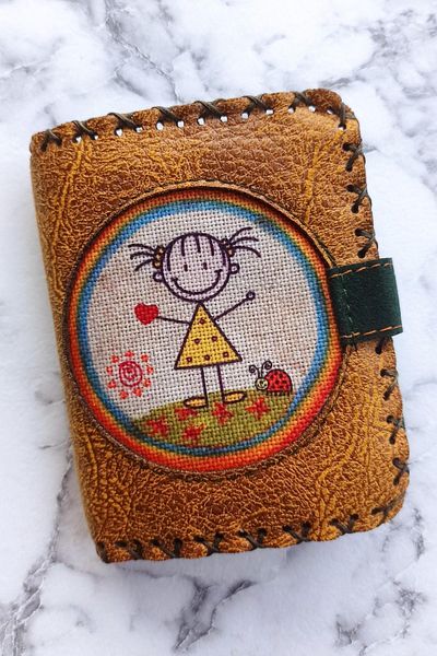 Fildişi Aksesuar Mustard Colored Vegan Leather Women's Wallet - Handmade, Girl Visual