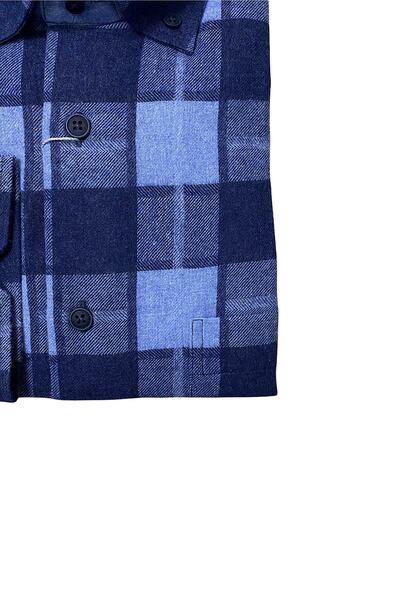 TWO HANDS Чоловіча класична зимова сорочка в клітинку 2157