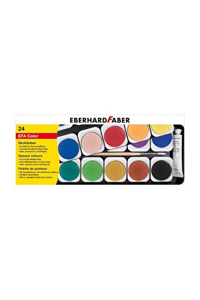 Eberhard Faber Opak Sulu Boya 24 Renk + 1 Tüp Renk Açıcı