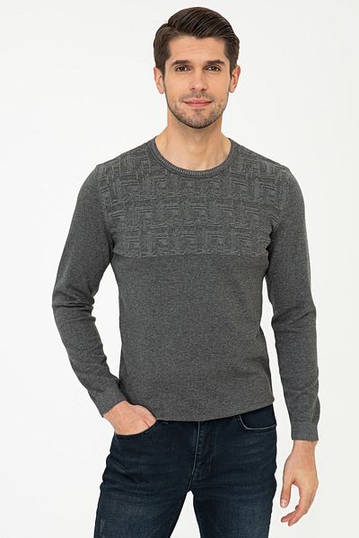 Pierre Cardin Ανδρικό πουλόβερ Grey Melange G021SZ0TK.000.1388088