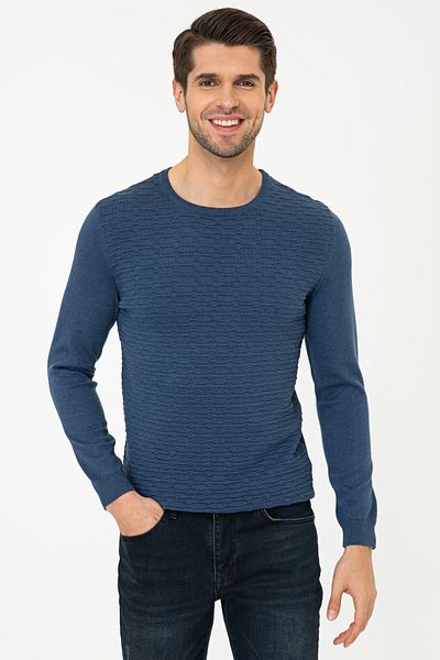 Pierre Cardin Pulover pentru bărbați Indigo Melange G021SZ0TK.000. 1277866