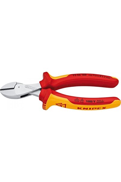 Knipex 73 06 160 Twinforce® Yüksek Performanslı Yan Keski, 180 Mm, Vde Izoleli