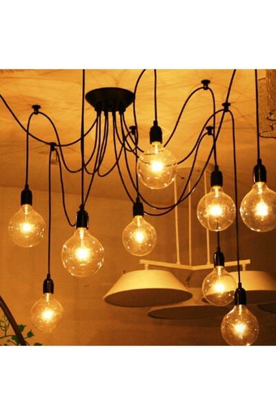 Edison G95 Flamanlı Rustik Led Ampul 10'lu Dekoratif Vintage Aydınlatma - Gün Işığı Büyük Led Tasarruflu