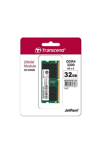 Transcend Jm3200Hse-32G 32Gb Ddr4 3200Mhz Cl22 1.2V Acer Compatible Notebook Ram
